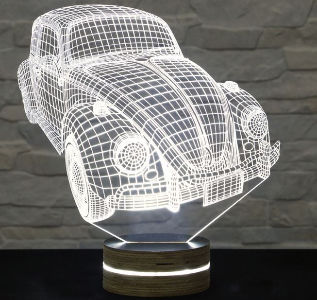 araba şeklinde 3 boyutlu led masa lambaları DekorBlog
