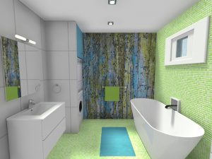 Renkli Banyo Dekorasyon Örnekleri