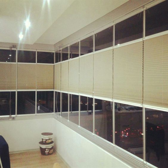 Cam Balkon İçin Perde plisel,